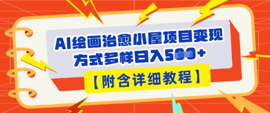 AI绘画治愈小屋项目,变现方式多样,小白也能操作(附详细教程)-云团GO