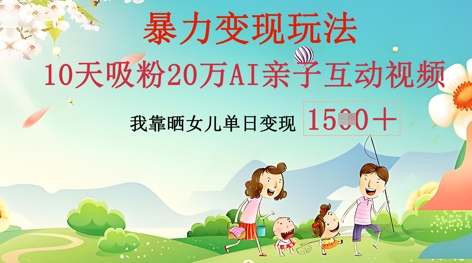 AI亲子互动视频制作：零基础轻松变现，无需复杂技术，小白也能轻松上手-云团GO