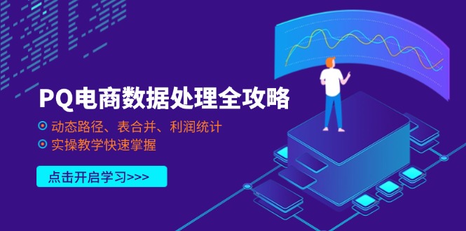 （14240期）PQ电商数据处理全攻略，动态路径、表合并、利润统计，实操教学快速掌握-云团GO
