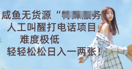 咸鱼无货源人工叫醒打电话项目，难度极低， 轻轻松松日入一两张-云团GO