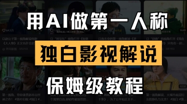 用AI做第一人称独白影视解说，手把手教学，保姆级教程-云团GO