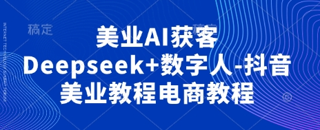 美业AI获客Deepseek+数字人-抖音美业教程电商教程-云团GO