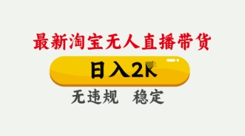 4月最新淘宝无人直播带货，日入数张，不违规不封号，独家技术，操作简单【揭秘】-云团GO