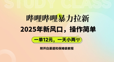 哔哩哔哩暴力拉新：2025年新风口，一单12元，一天数张(附开白渠道和保姆级教程)-云团GO