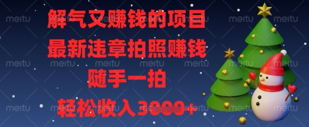 解气又挣钱的项目,最新违章拍照挣钱,随手一拍,轻松收入数张【揭秘】-云团GO